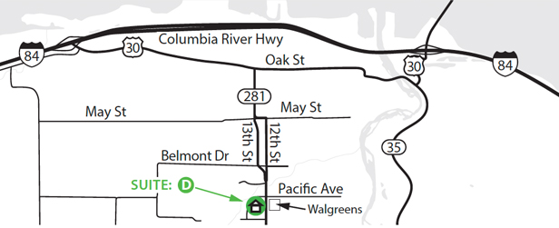 Map of Hood River, Oregon location') }}